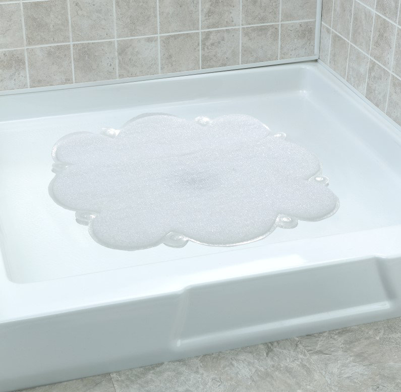 SlipXSolutions Cloud Square Plastic/Vinyl NonSlip Shower mat & Reviews